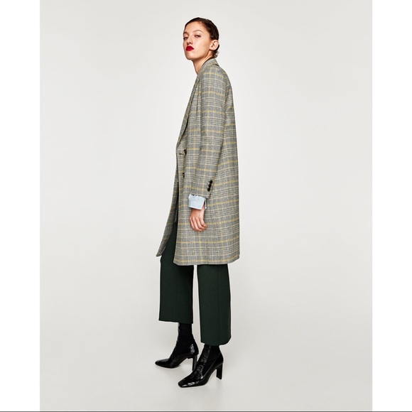ZARA Checked wool coat - Picture 5 of 12